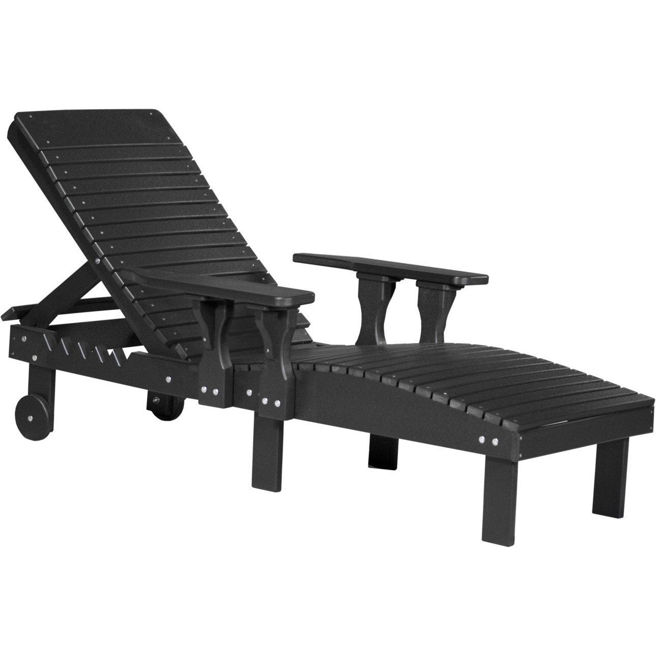 Outdoor Poly Lounge Chair Black