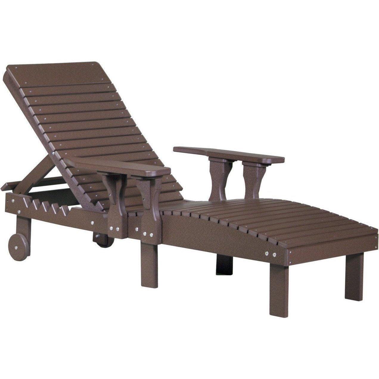 Outdoor Poly Lounge Chair Chestnut Brown