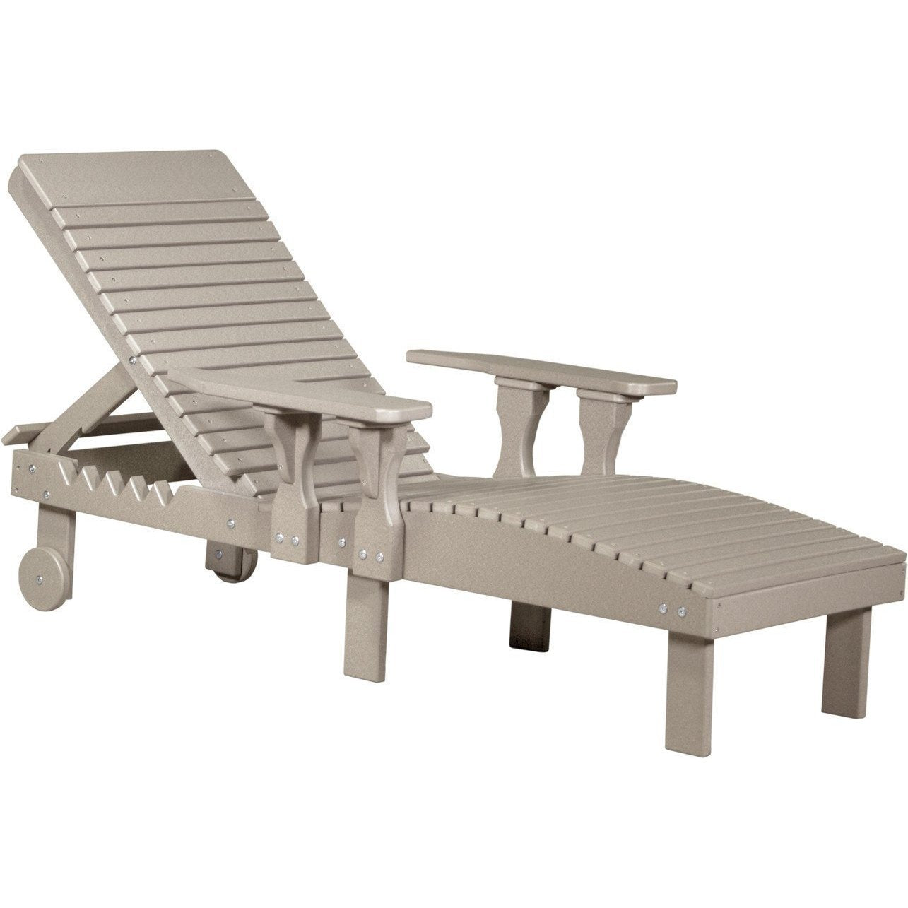 Outdoor Poly Lounge Chair Weatherwood