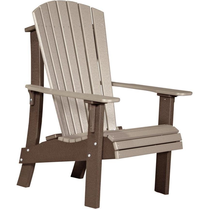 Royal Adirondack Chair Weatherwood & Chestnut Brown