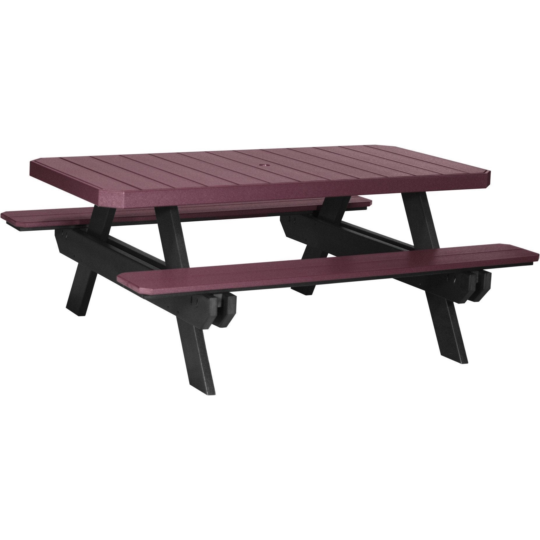 Outdoor 6' Rectangular Picnic Table