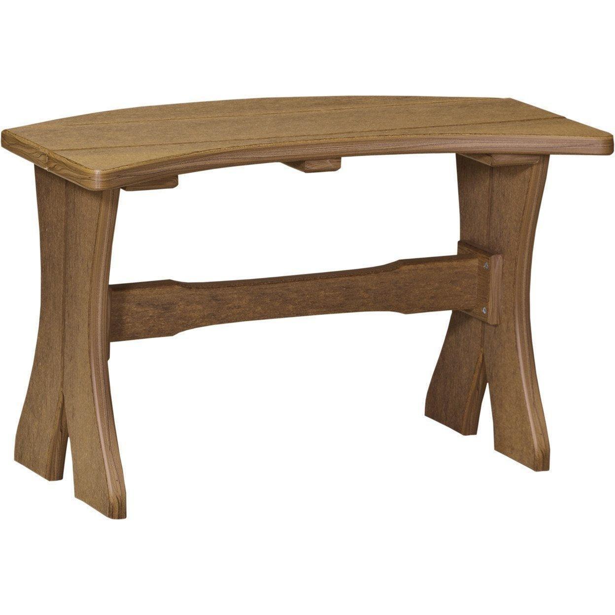 Outdoor 28" Table Bench Antique Mahogany