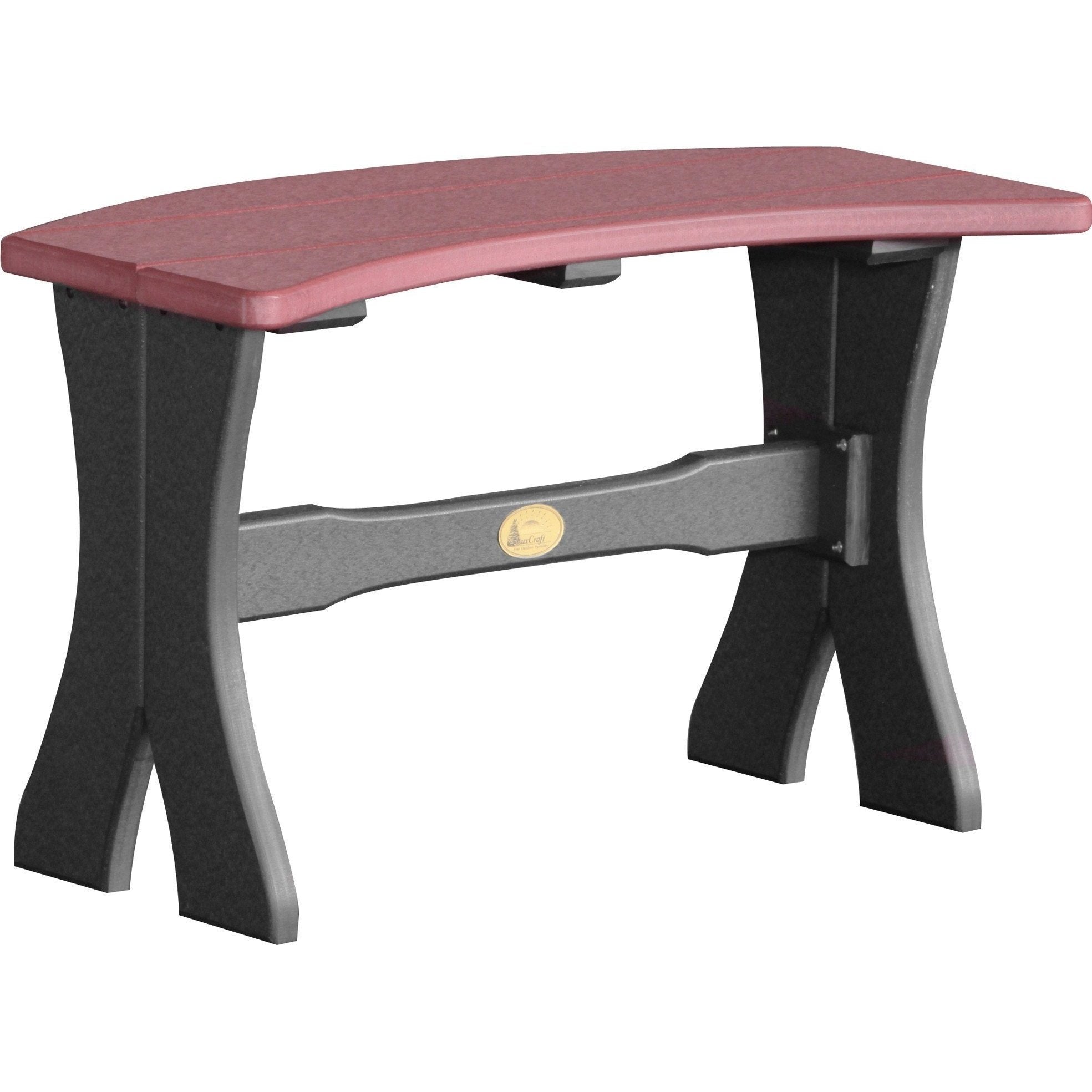 Outdoor 28" Table Bench Cherrywood & Black