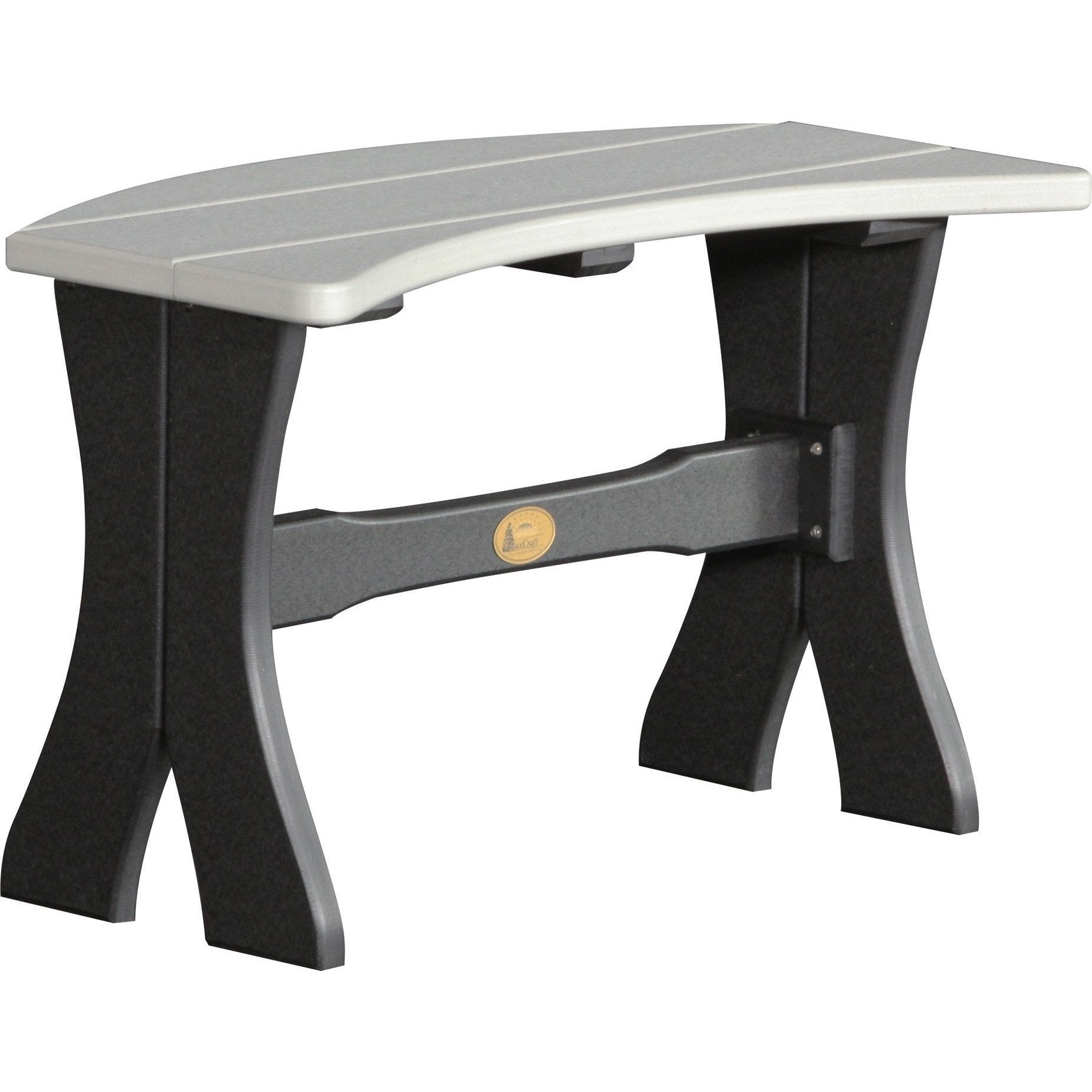 Outdoor 28" Table Bench Dove Grey & Black