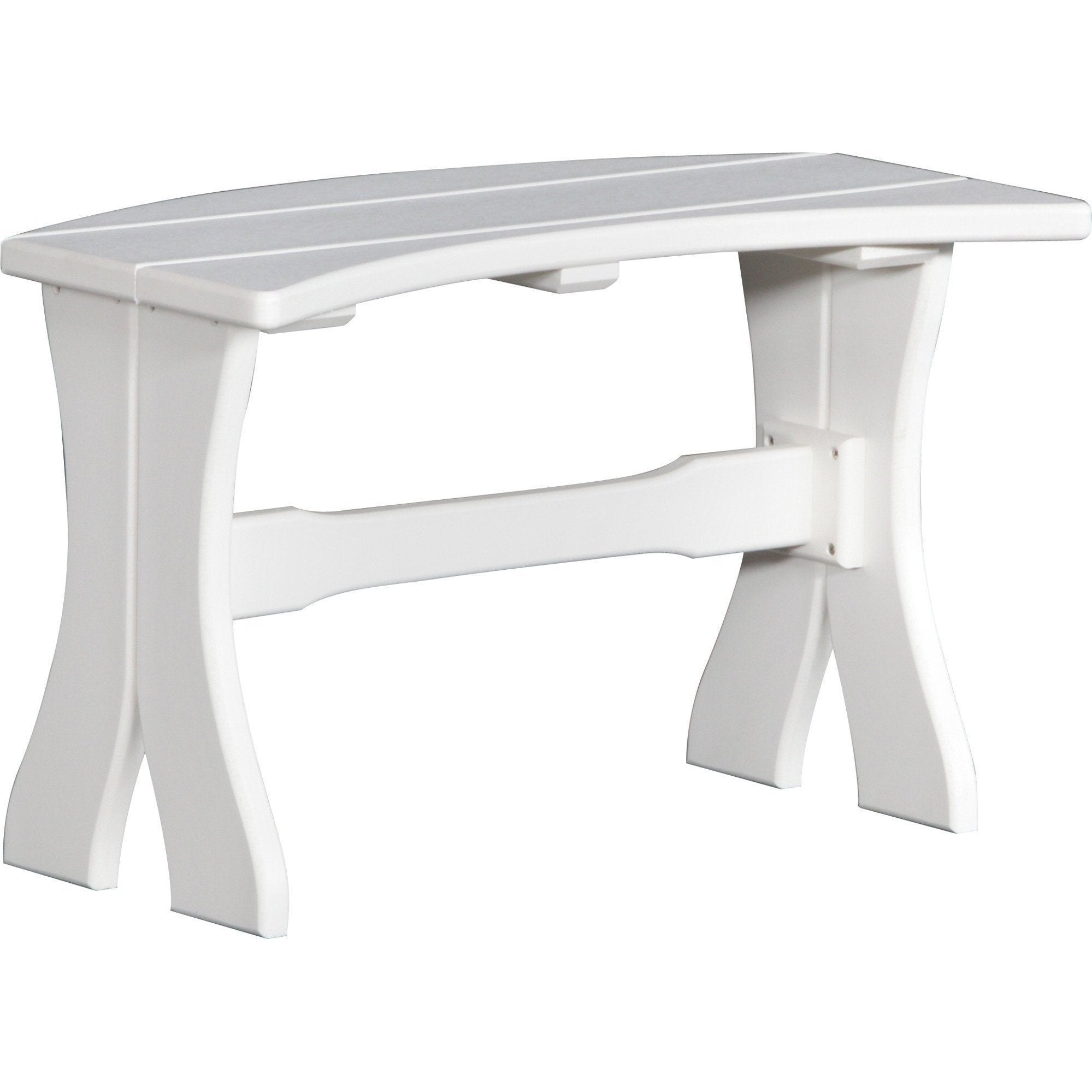 Outdoor 28" Table Bench White