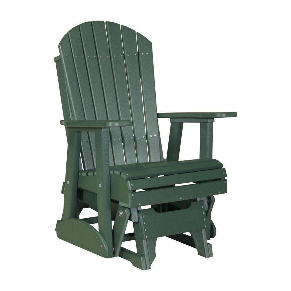 Dark green glider online chair