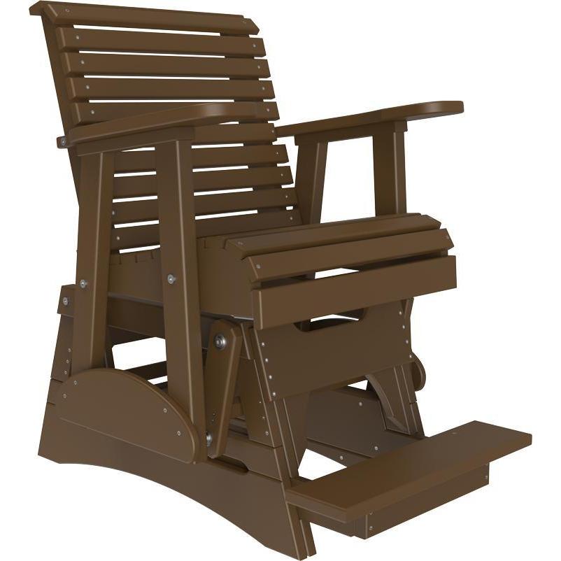2' Plain Balcony Glider Chestnut Brown-The Amish House