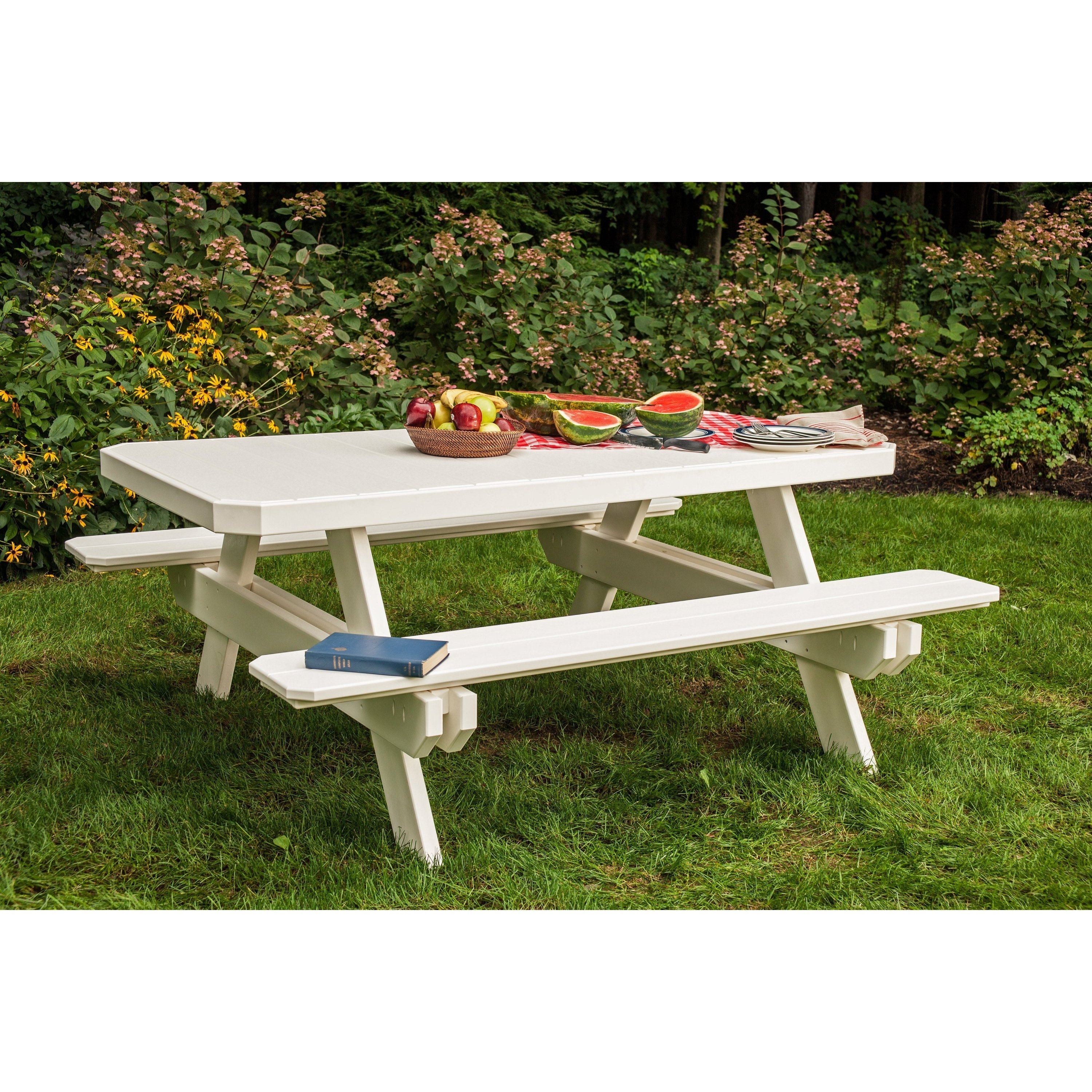 Outdoor 6' Rectangular Picnic Table