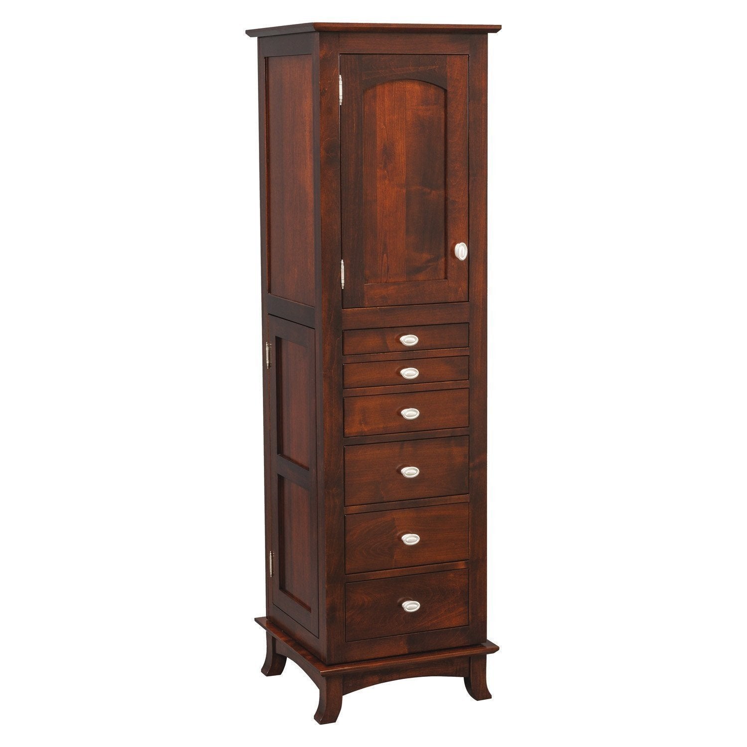 Amish Queen Anne Jewelry Armoire from DutchCrafters Amish Furniture