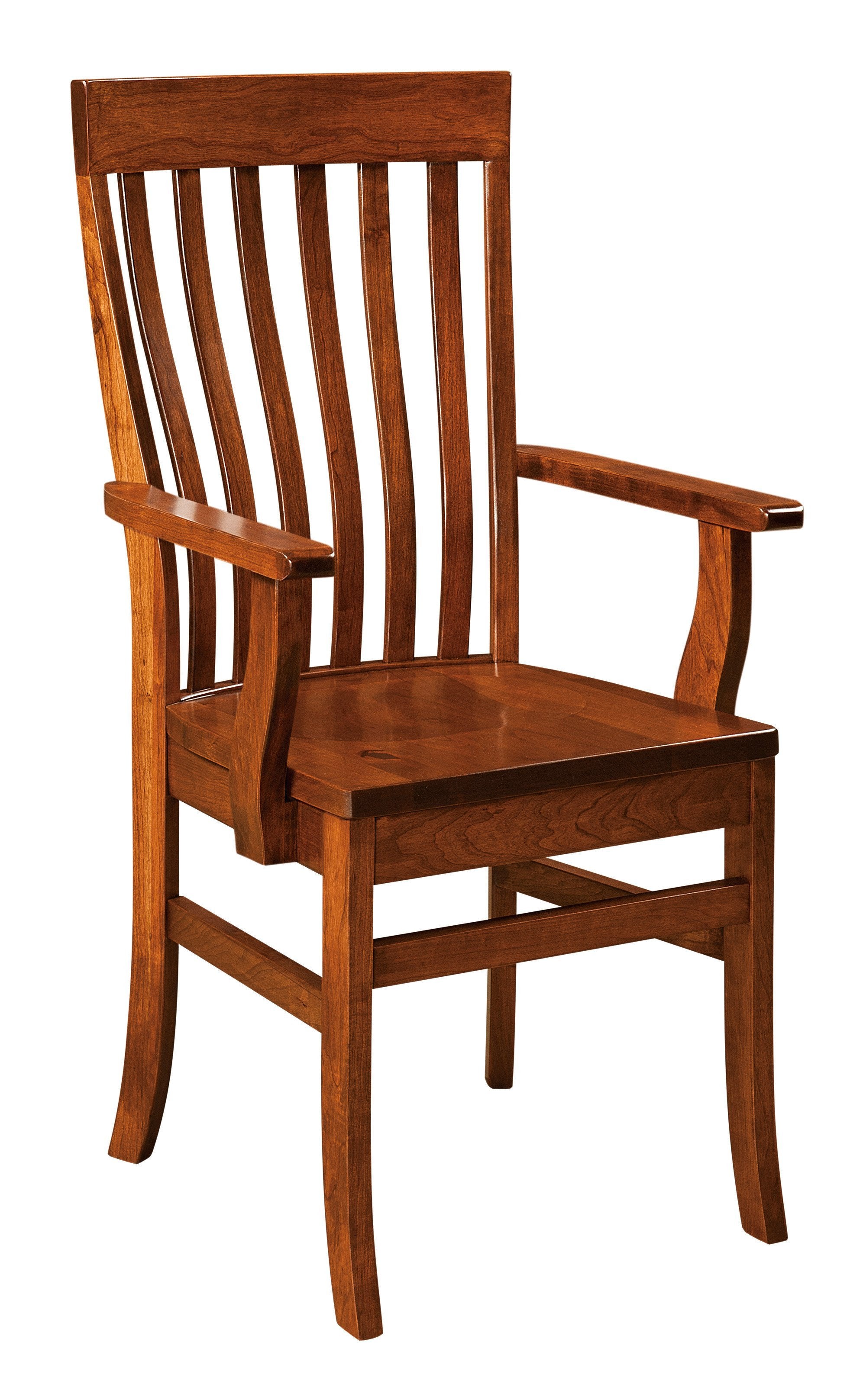 Wooden dining best sale chair with armrest