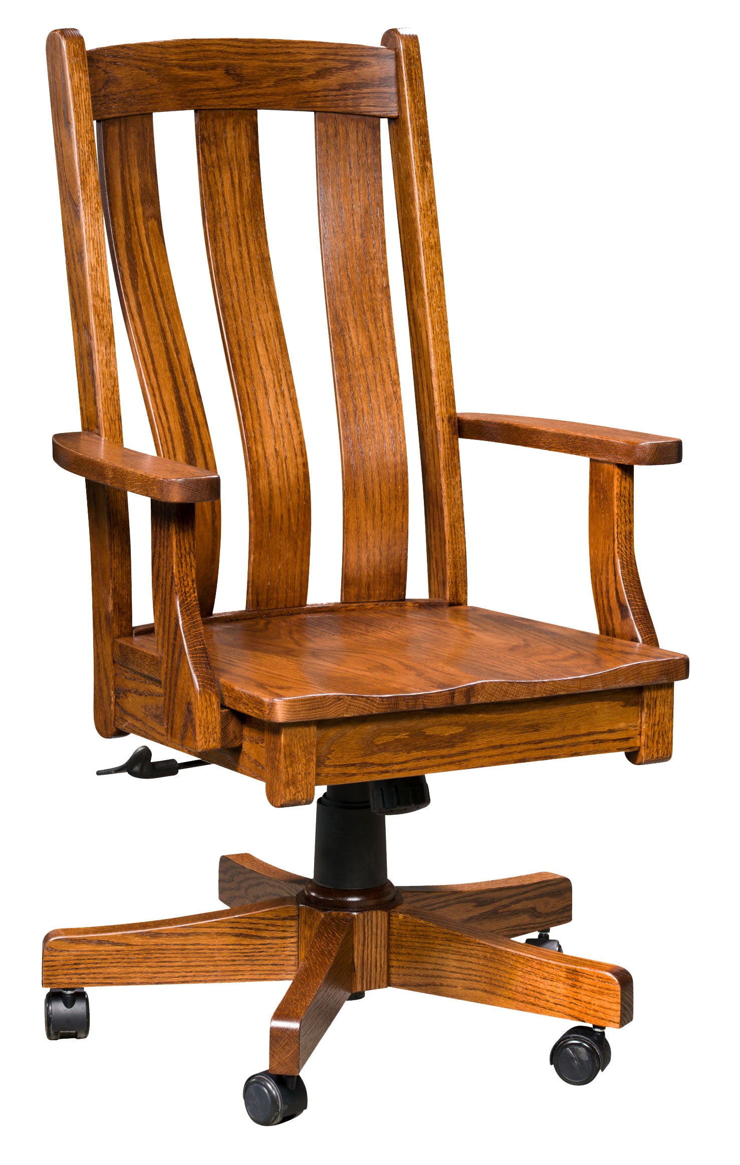 Amish Vancouver Desk Arm Chair with Gas Lift