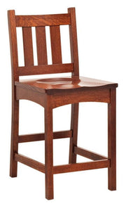 Amish Vintage Mission Stationary Bar Chair