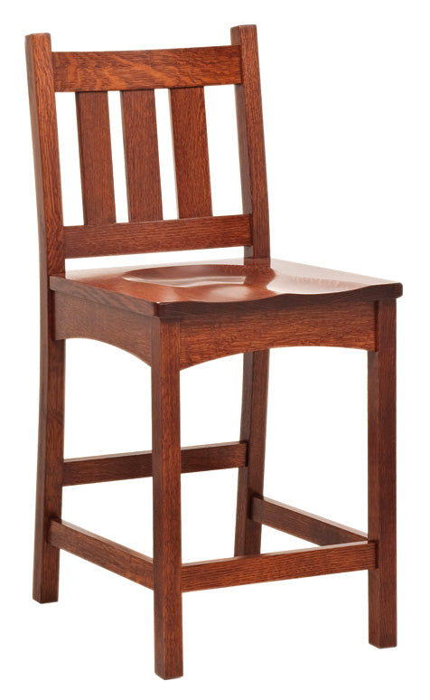 Amish Vintage Mission Stationary Bar Chair