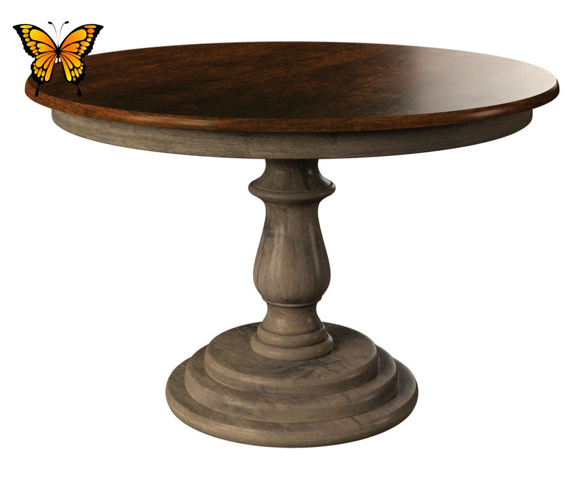 Amish Wilson Round Single Pedestal Table