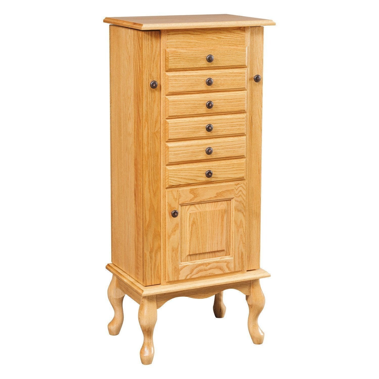 Winged Queen Anne Jewelry Armoire