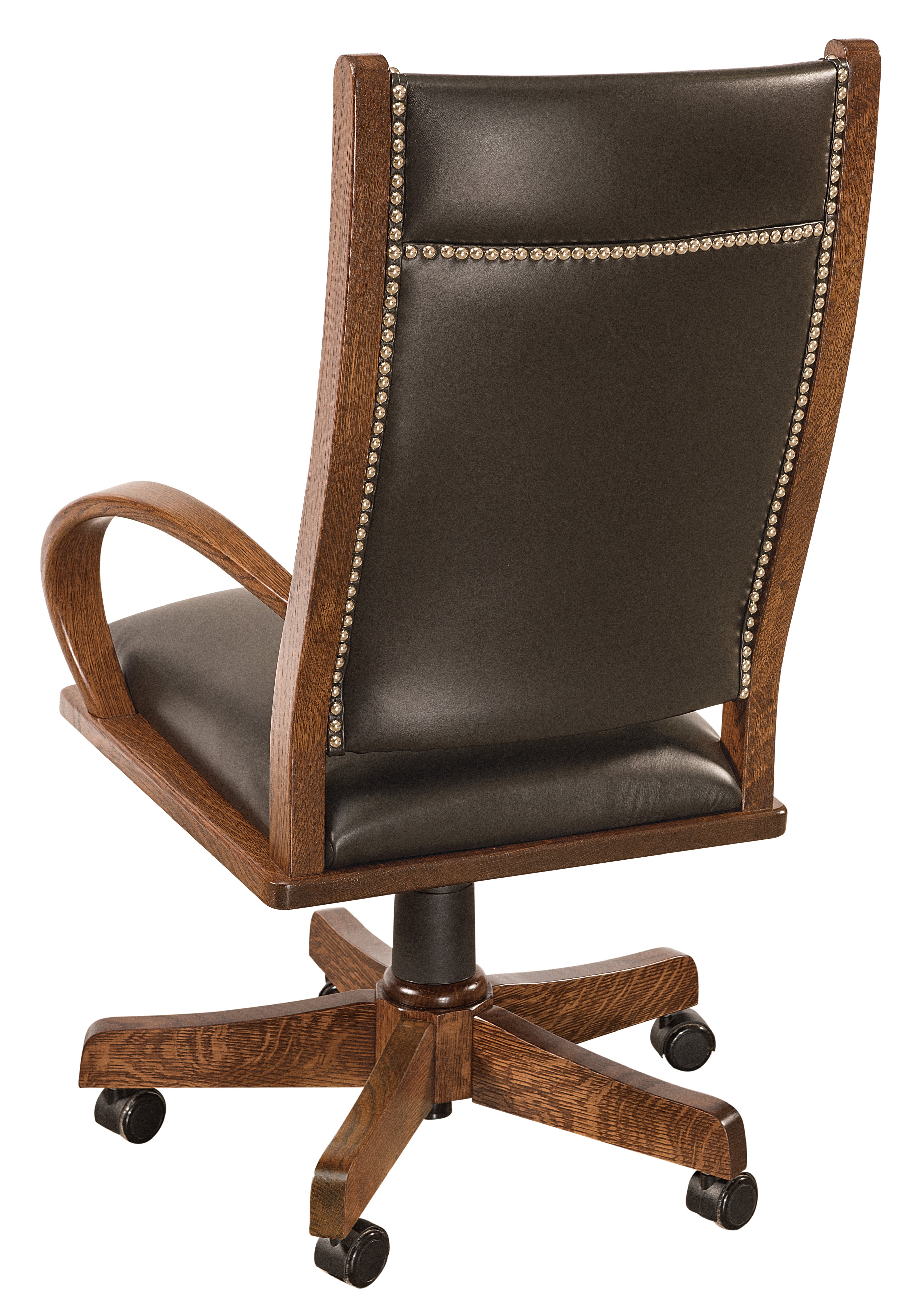 Amish Wyndlot Desk Arm Chair with Screw Lift/Gas Lift