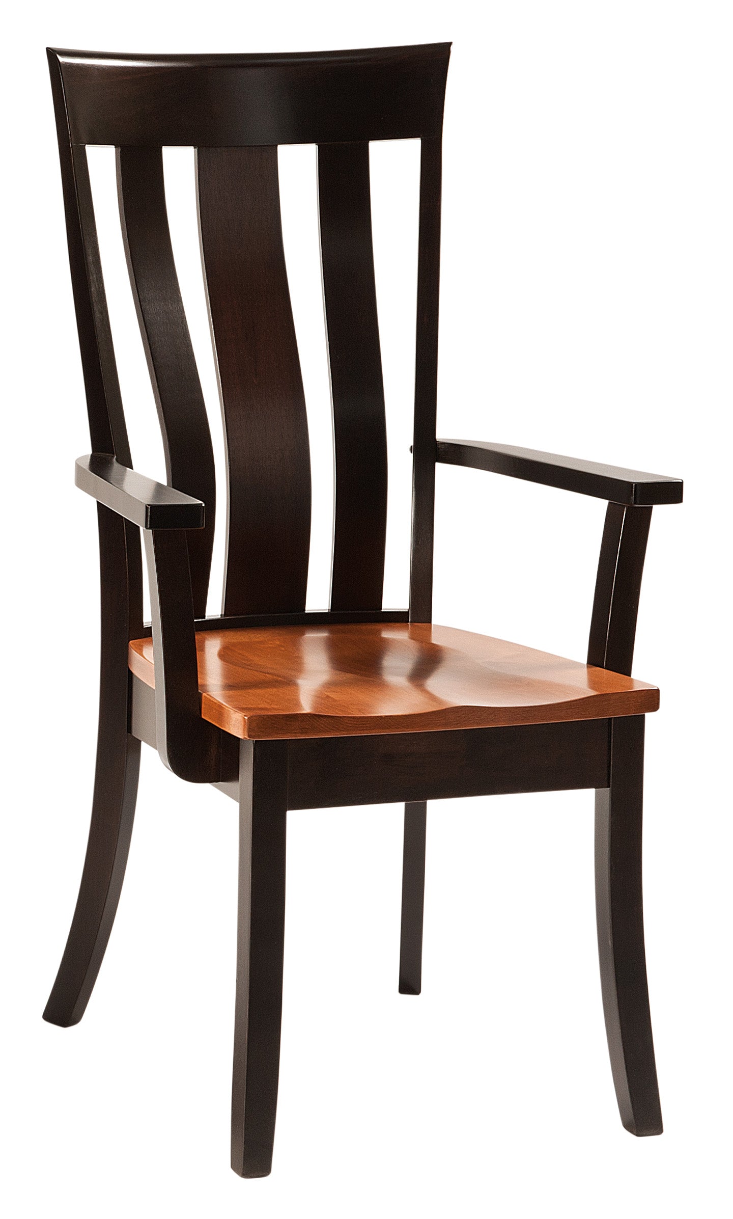 Amish Yorktown Dining Chair in Brown Maple - Quick Ship